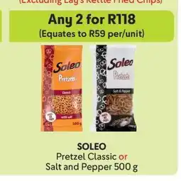 Makro SOLEO Pretzel Classic or Salt and Pepper 500 g offer