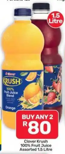 Pick n Pay Hypermarket Clover Krush 100% Fruit Juice Assorted offer