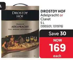 Makro DROSTDY HOF Adelbracht or Claret offer