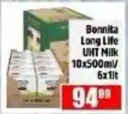 Devland Cash And Carry Bonnita Long Life UHT Milk offer
