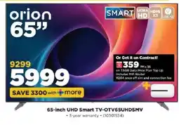 HiFi Corp 65-inch UHD Smart TV-OTV65UHDSMV offer