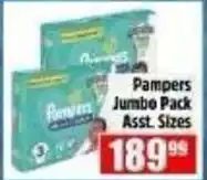 Devland Cash And Carry Pampers Jumbo Pack Assorted offer