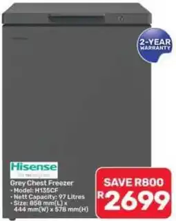 Pick n Pay Hypermarket Hisense Grey Chest Freezer offer