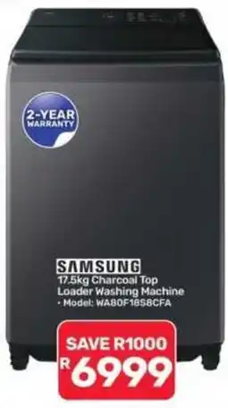 Pick n Pay Hypermarket SAMSUNG 17.5kg Charcoal Top Loader Washing Machine offer