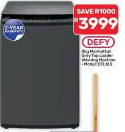 Pick n Pay Hypermarket DEFY 8kg Manhattan Grey Top Loader Washing Machine offer