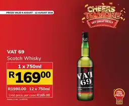 Jumbo VAT 69 Scotch Whisky offer