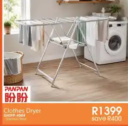 Tafelberg Furnishers PANPAN Clothes Dryer GHIPP-4004 - Stainless Steel offer