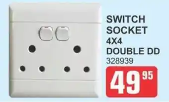 SWITCH SOCKET 4X4 DOUBLE DD