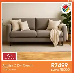 Tafelberg Furnishers Alpine Ainsley 2 Div Couch offer