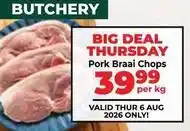 Food Lover's Market Pork braai chops offer