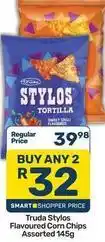 Pick n Pay Stylos tortilla sweet chilli flavoured corn chips offer