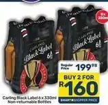 Pick n Pay Carling - black label 6 x 330ml non-returnable bottles offer
