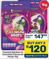 Pick n Pay Hypermarket Orbit - rainbow hoops or chocolate flavoured hoops offer