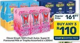 Pick n Pay Hypermarket Krush - 100% fruit juice, flavoured milk offer