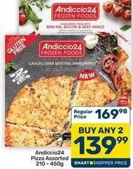 Pick n Pay Hypermarket Frozen - andiccio24 pizza assorted 210 - 450g offer