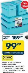 Pick n Pay Hypermarket Addis - fresh 'n go 14-piece foodsavers set offer
