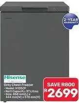Pick n Pay Hypermarket Hisense - grey chest freezer h135cf offer