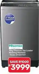 Pick n Pay Hypermarket Hisense - 11kg titanium top loader washing machine - wtja1112t offer