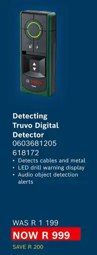 Builders Warehouse Bosch Truvo Digital Detector offer