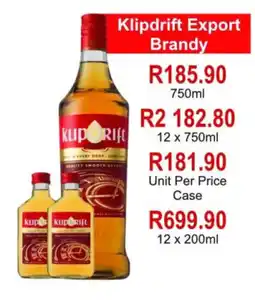 Johnny's Liquor Hypermarket Klipdrift Export Brandy offer