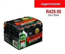 Johnny's Liquor Hypermarket Jagermeister 24 MINI MEISTER SHOTS-TO-GO offer