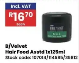 Africa Cash and Carry B/Velvet Hair Food Asstd offer