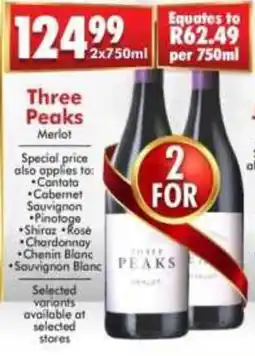 Prestons Three Peaks Merlot offer