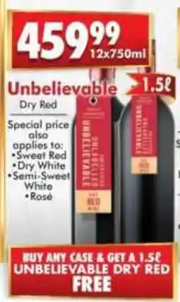 Prestons Unbelievable Dry Red offer