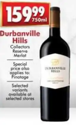 Prestons Durbanville Hills Collectors Reserve Merlot offer