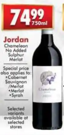 Prestons Jordan Chameleon Merlot offer