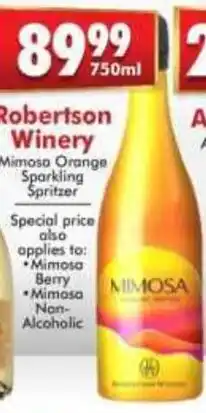 Prestons Robertson Winery Mimosa Orange Sparkling Spritzer offer