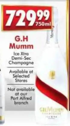 Prestons G.H Mumm Ice Xtra Demi-Sec Champagne offer