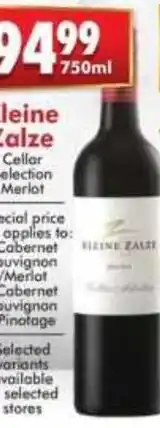 Prestons Kleine Zalze Cellar Selection Merlot offer