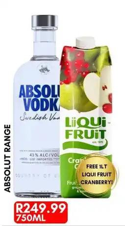Prestons Absolut Vodka offer