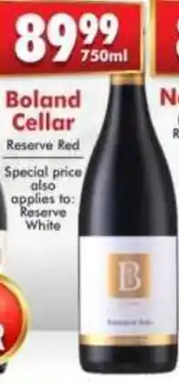 Prestons Boland Cellar Reserve Red offer