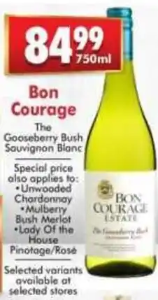 Prestons Bon Courage The Gooseberry Bush Sauvignon Blanc offer
