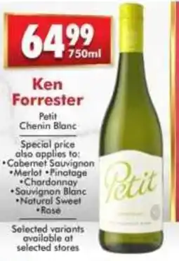 Prestons Ken Forrester Petit Chenin Blanc offer