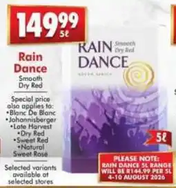 Prestons Rain Dance Smooth Dry Red offer