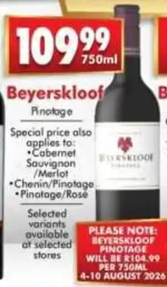 Prestons Beyerskloof Pinotage offer