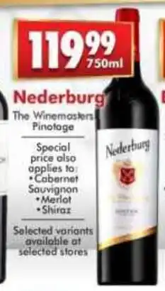 Prestons Nederburg The Winemasters Pinotage offer
