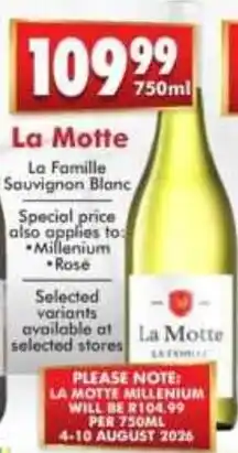 Prestons La Motte La Famille Sauvignon Blanc offer