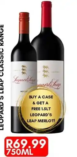 Prestons Leopard's Leap Merlot offer