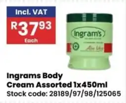 Africa Cash and Carry Ingram's Body Cream Assorted offer