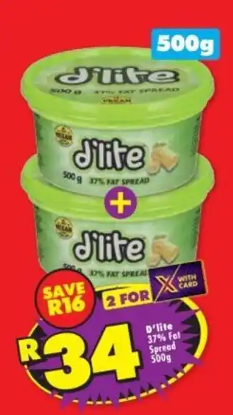 Shoprite d'lite 37% Fat Spread offer