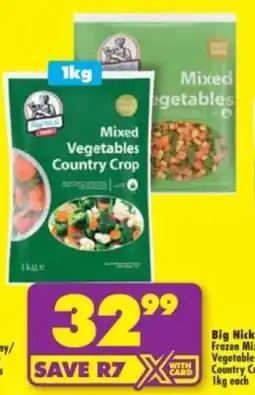 Shoprite Big Nick's Mixed Vegetables Country Crop offer