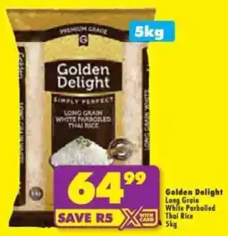 Shoprite Golden Delight Long Grain White Parboiled Thai Rice offer