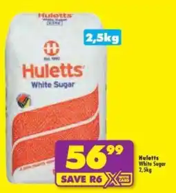Shoprite Hulett's White Sugar offer