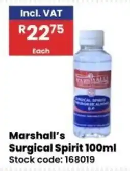 Africa Cash and Carry Marshall's Surgical Spirit 100ml offer
