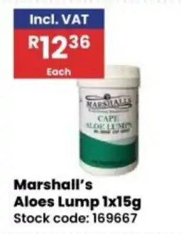 Africa Cash and Carry Marshall's Aloe Lump offer
