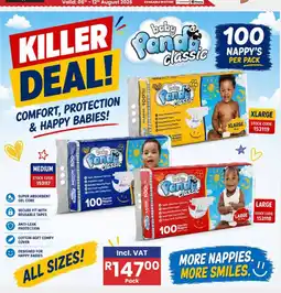 Africa Cash and Carry baby Panda classic nappies offer